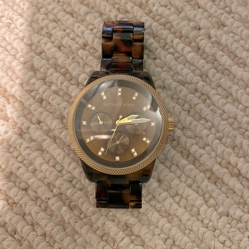 Michael Kors tortoise shell watch
